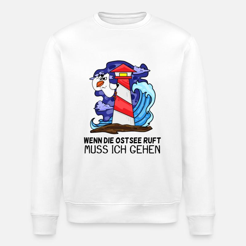 Ostsee - Stanley/Stella Unisex Bio-Sweatshirt ROLLER - Weiß