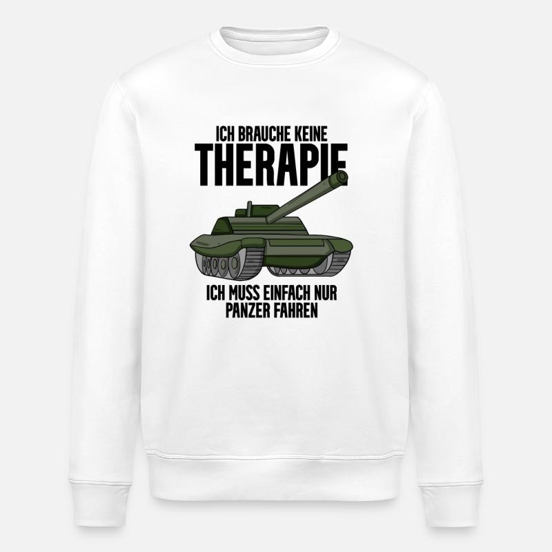 Panzer Militär Geschenk - Stanley/Stella Unisex Bio-Sweatshirt ROLLER - Weiß