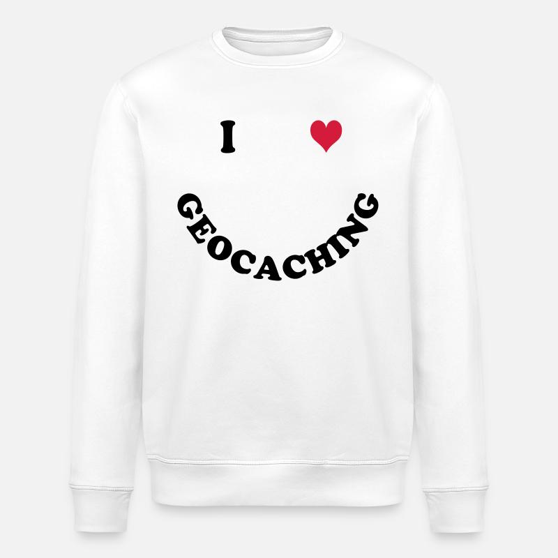 Geocaching - Stanley/Stella ROLLER Unisex Organic Sweatshirt - white