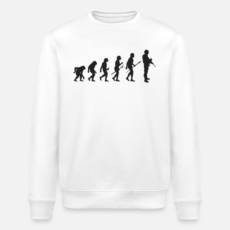 Army Evolution - Stanley/Stella ROLLER Unisex Organic Sweatshirt - white