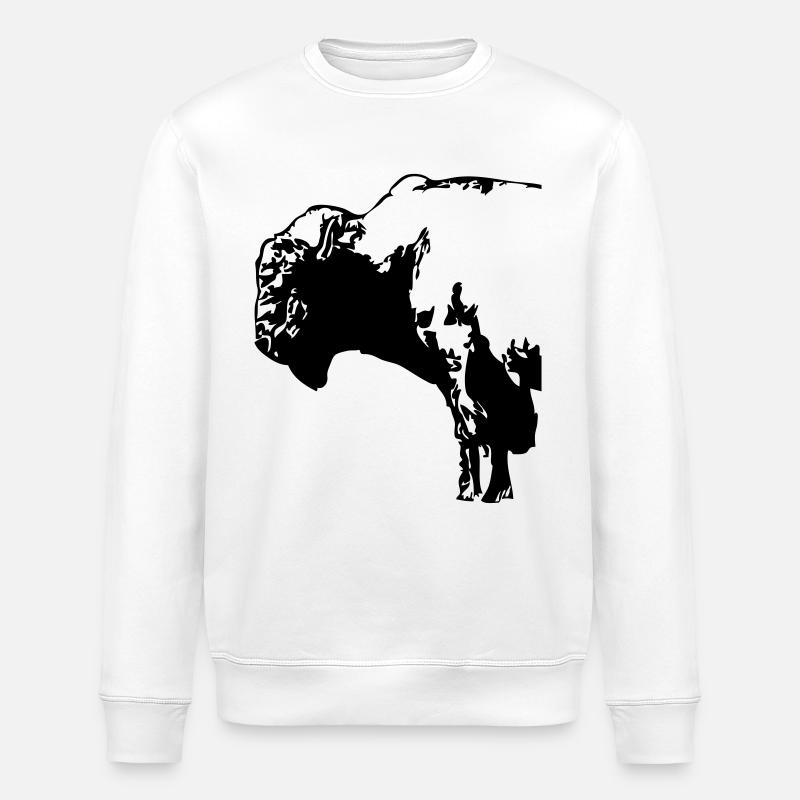 Buffalo - Bull - Stanley/Stella Unisex Bio-Sweatshirt ROLLER - Weiß