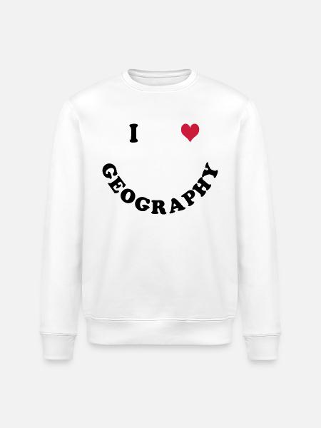geography - Stanley/Stella ROLLER Unisex Organic Sweatshirt - white