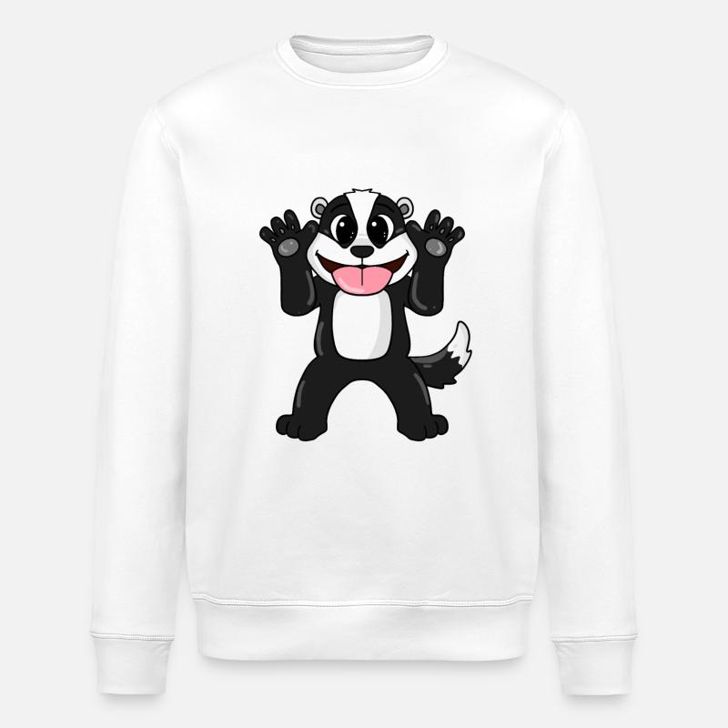 Dachs - Stanley/Stella Unisex Bio-Sweatshirt ROLLER - Weiß