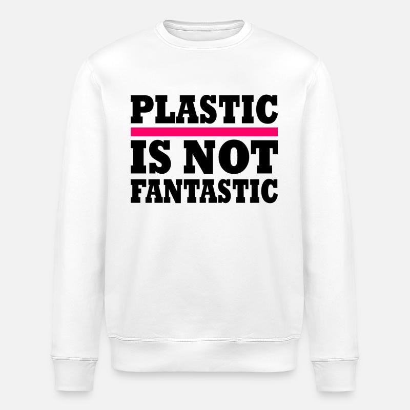 Plastic is not fantastic - Stanley/Stella Unisex Bio-Sweatshirt ROLLER - Weiß