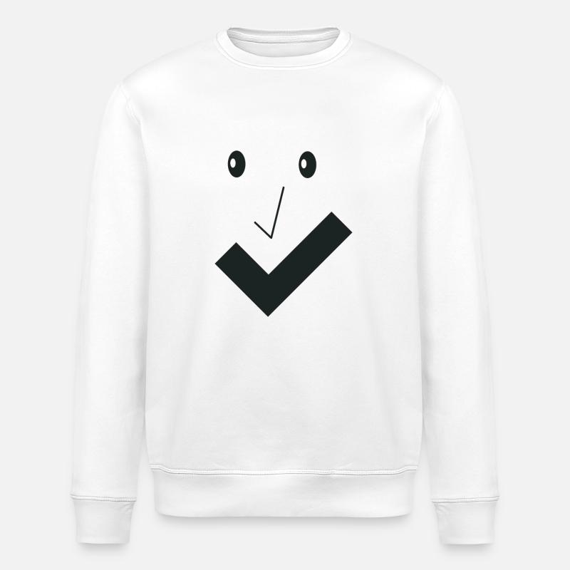 Beau sourire - Beau visage B01. - Sweat bio ROLLER Stanley/Stella Unisexe - blanc