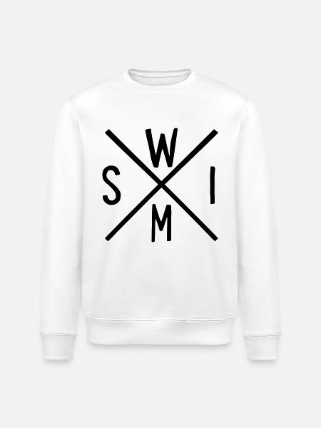 swimhipsterkreuz - Stanley/Stella Unisex Bio-Sweatshirt ROLLER - Weiß