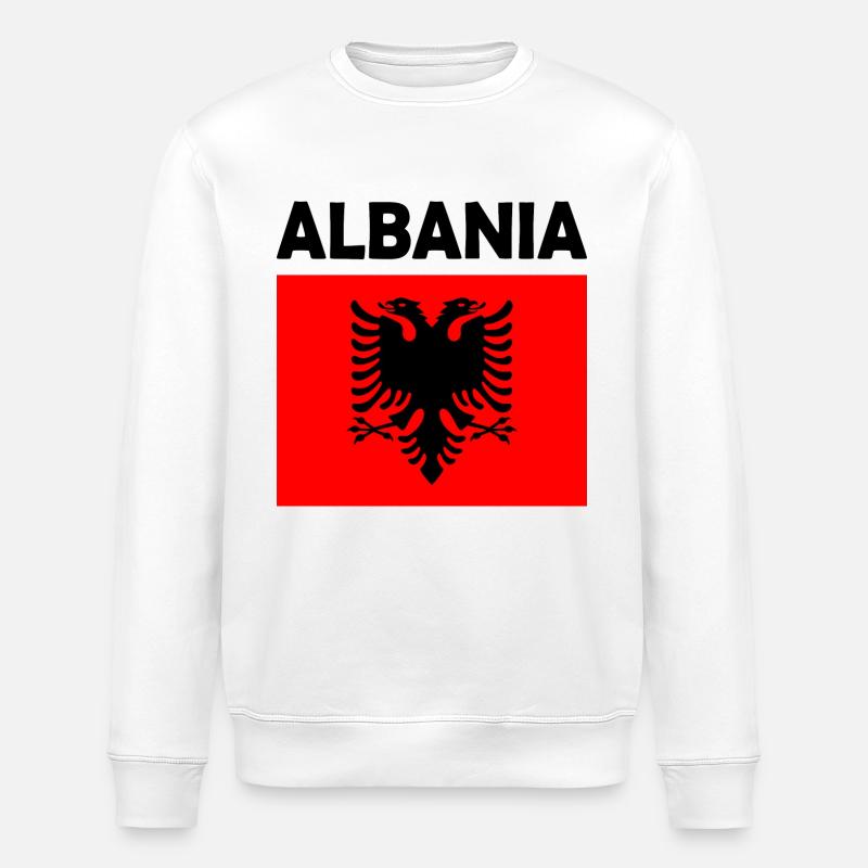 Albanie - Sweat bio ROLLER Stanley/Stella Unisexe - blanc