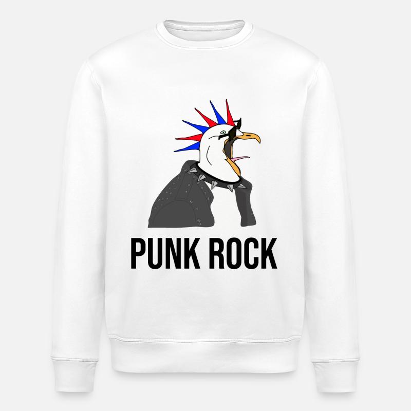 Mouette punk - Sweat bio ROLLER Stanley/Stella Unisexe - blanc