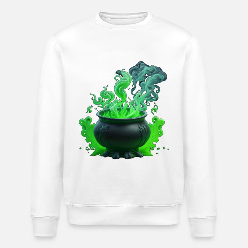 Chaudron de sorcière Halloween - Sweat bio ROLLER Stanley/Stella Unisexe - blanc