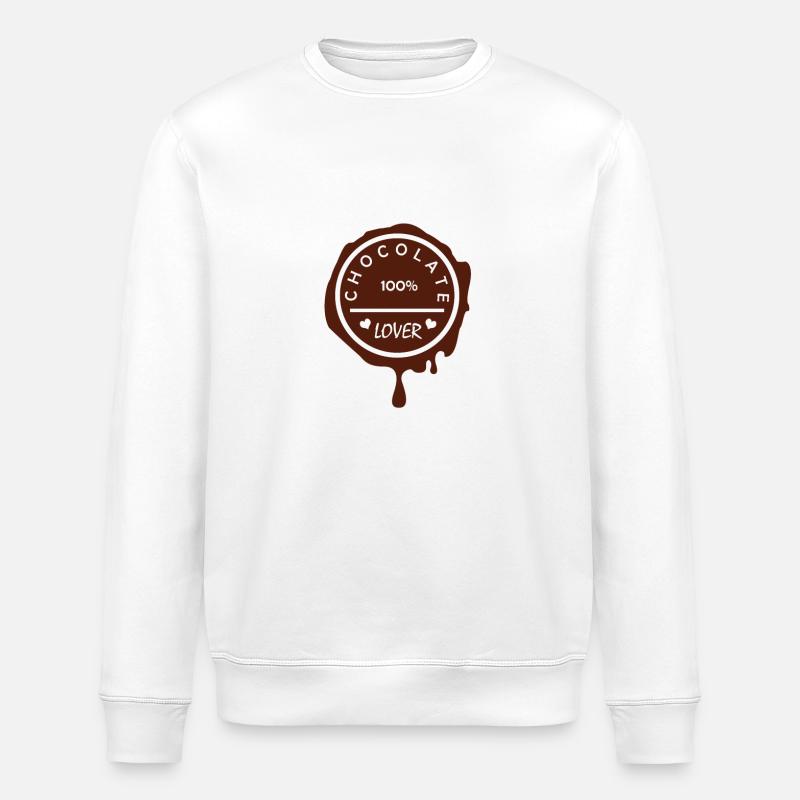 chocolate lover - Schokoladen Liebhaber - Stanley/Stella Unisex Bio-Sweatshirt ROLLER - Weiß