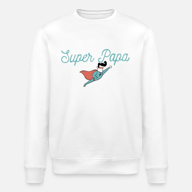 SUPER DADA - Stanley/Stella ROLLER Unisex Organic Sweatshirt - white