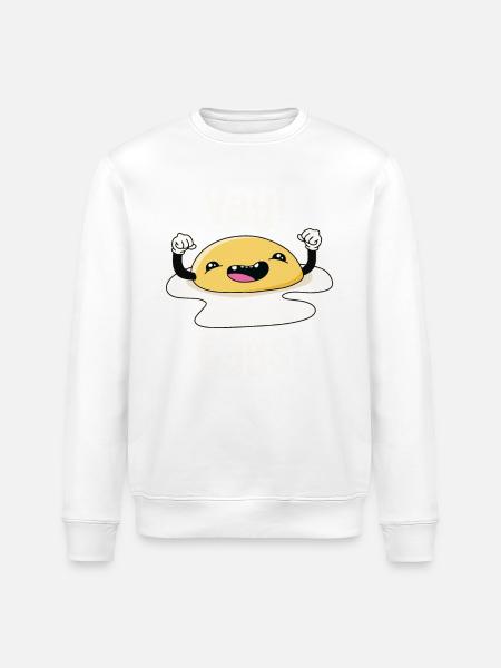 Juhu-Eier - Stanley/Stella Unisex Bio-Sweatshirt ROLLER - Weiß