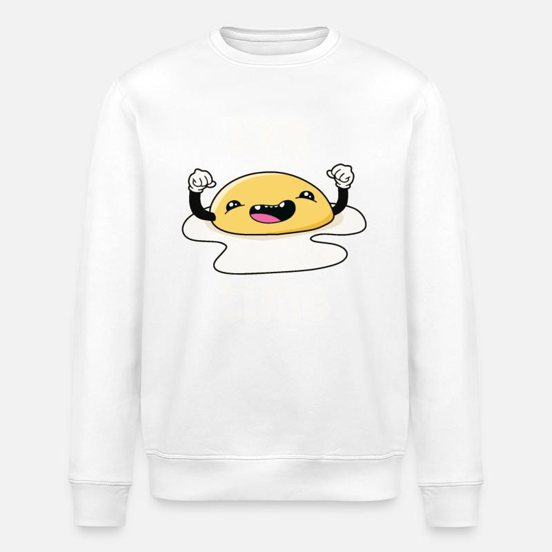 Egg Time - Stanley/Stella ROLLER Unisex Organic Sweatshirt - white