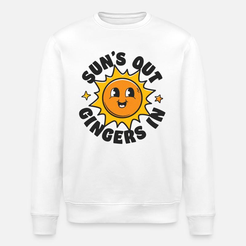 Suns Out Gingers In - Stanley/Stella ROLLER Unisex Organic Sweatshirt - white