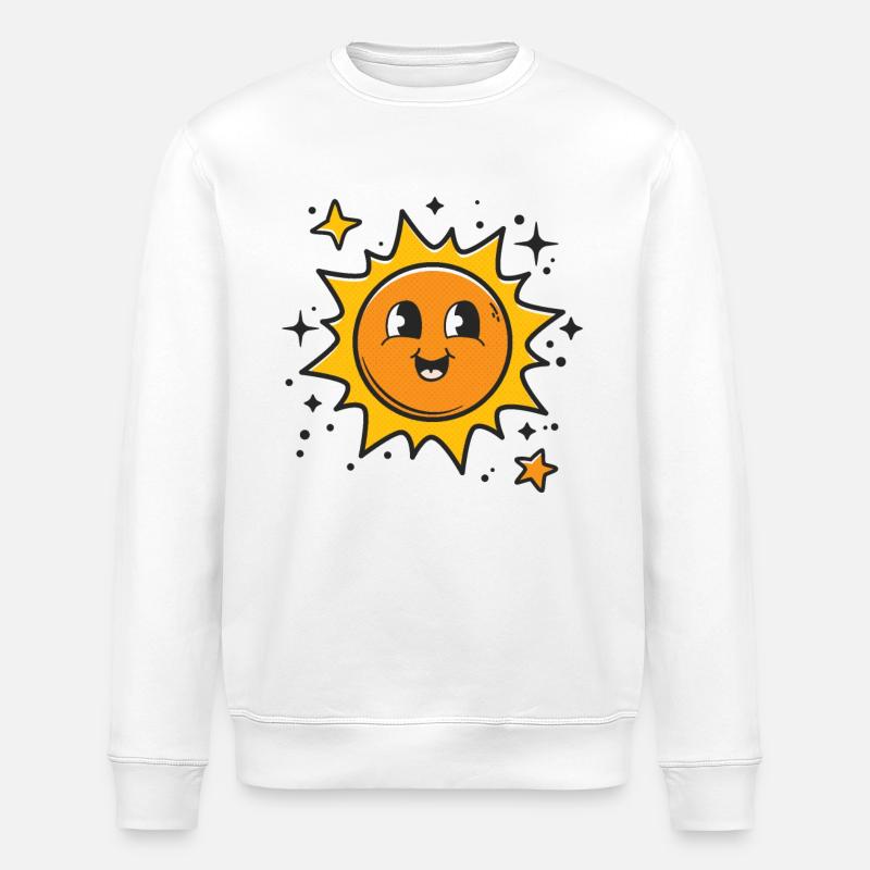 Happy Sun - Stanley/Stella ROLLER Unisex Organic Sweatshirt - white