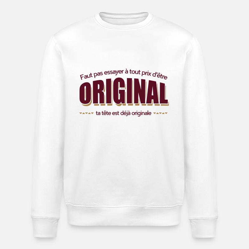 Dikkenek Original - Sweat bio ROLLER Stanley/Stella Unisexe - blanc