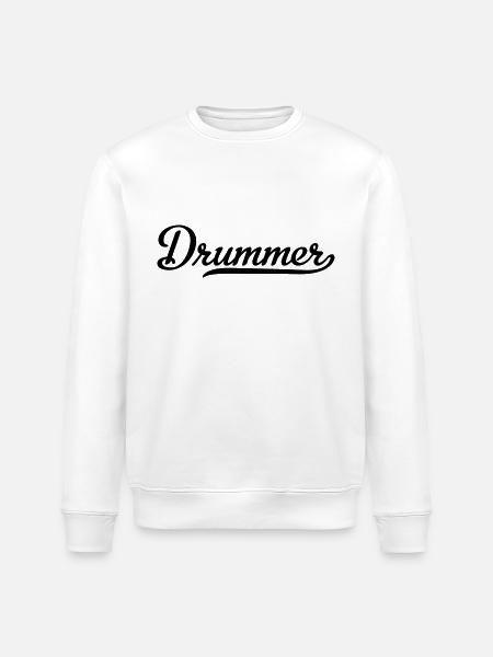 drummer - Stanley/Stella ROLLER Unisex Organic Sweatshirt - white