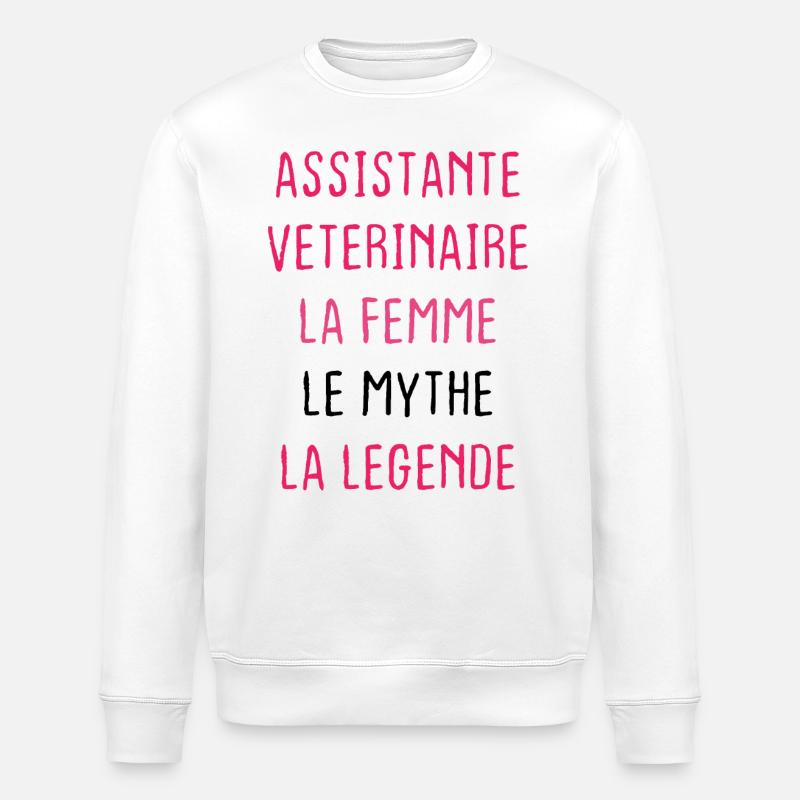 Assistante Veterinaire - Sweat bio ROLLER Stanley/Stella Unisexe - blanc