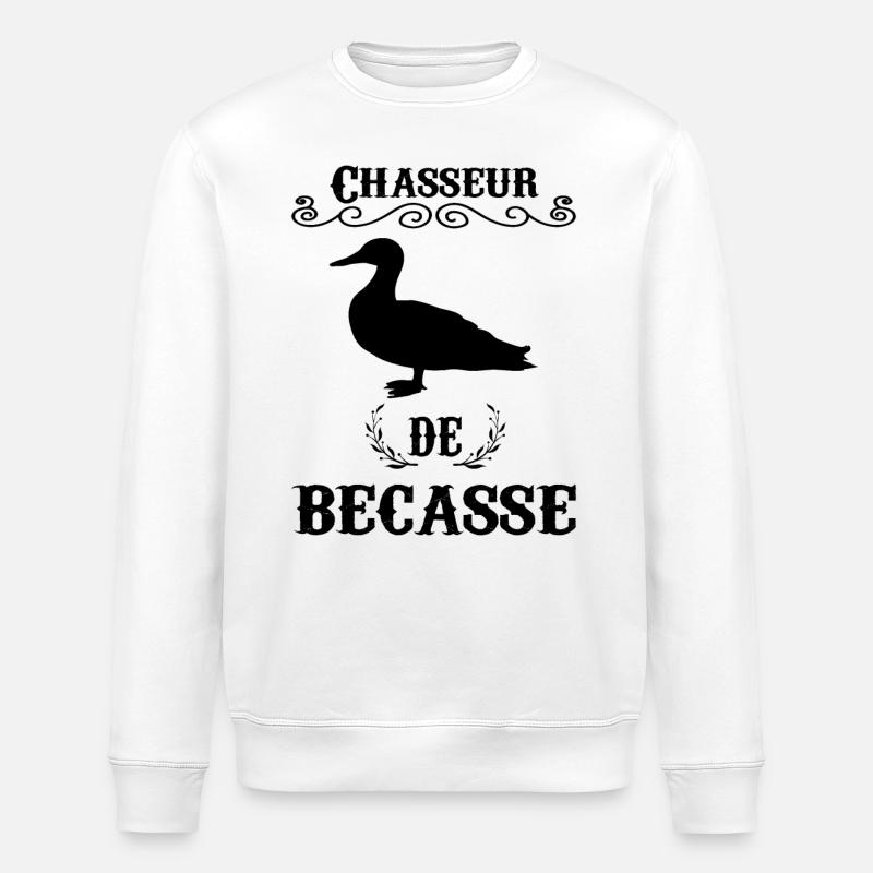 Chasseur De Bécasse - Sweat bio ROLLER Stanley/Stella Unisexe - blanc