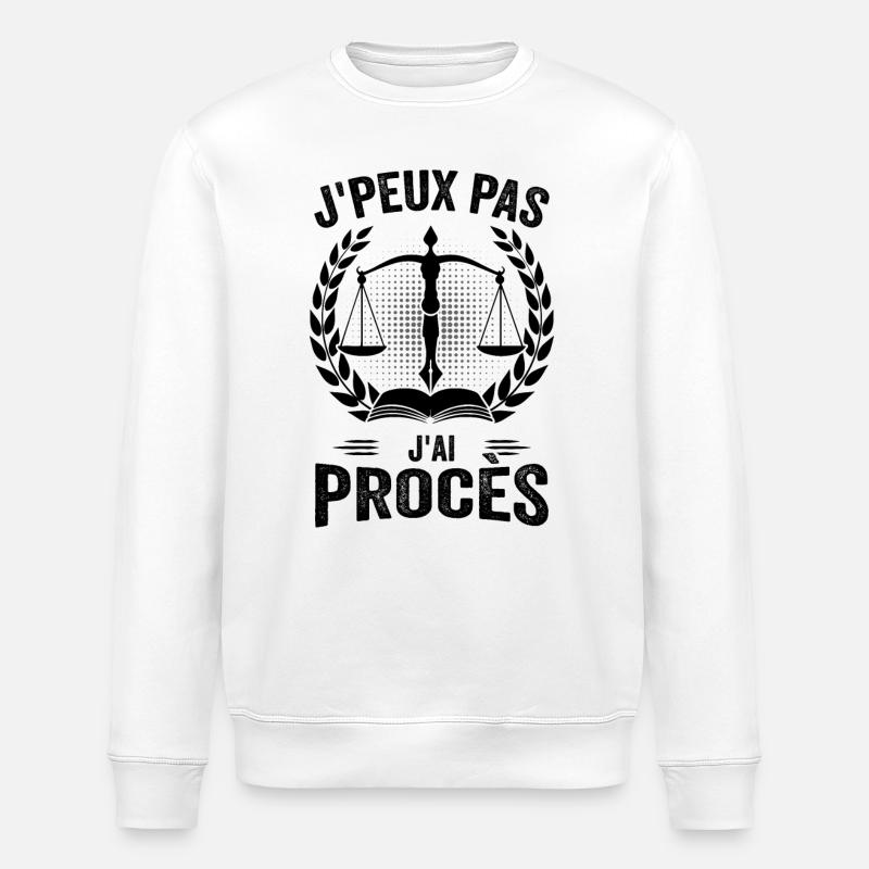 Avocat - Avocate - Justice - Loi - Sweat bio ROLLER Stanley/Stella Unisexe - blanc