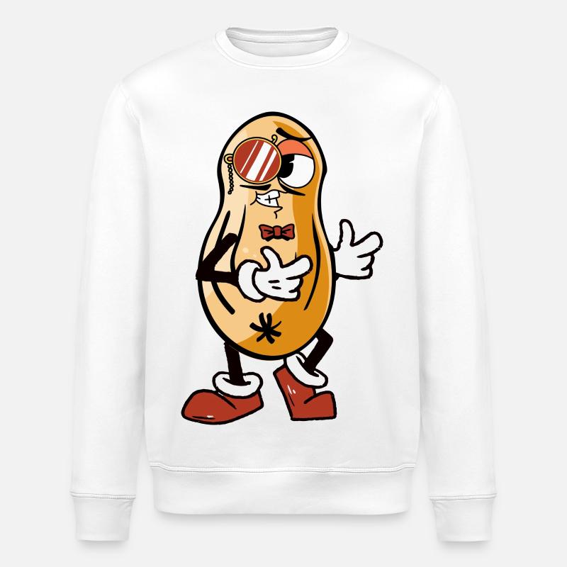 Coole Erdnuss - Stanley/Stella Unisex Bio-Sweatshirt ROLLER - Weiß