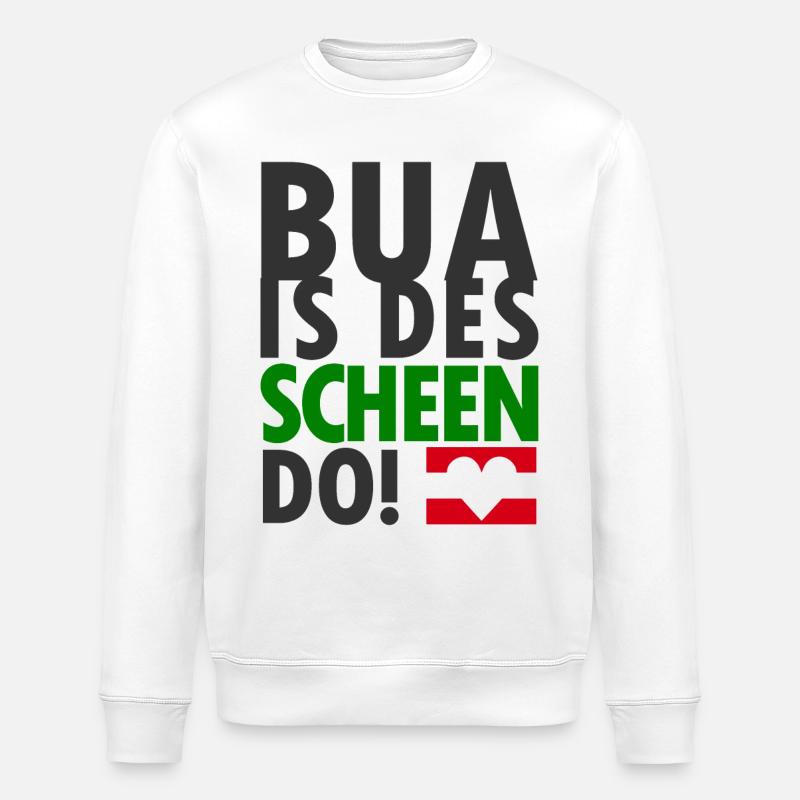 Austrian dialect Dialect Nice - Stanley/Stella ROLLER Unisex Organic Sweatshirt - white