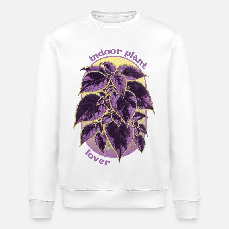 Motif d’amant de plantes d’intérieur - Sweat bio ROLLER Stanley/Stella Unisexe - blanc