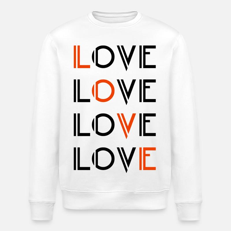 Love / Liebe - Stanley/Stella Unisex Bio-Sweatshirt ROLLER - Weiß