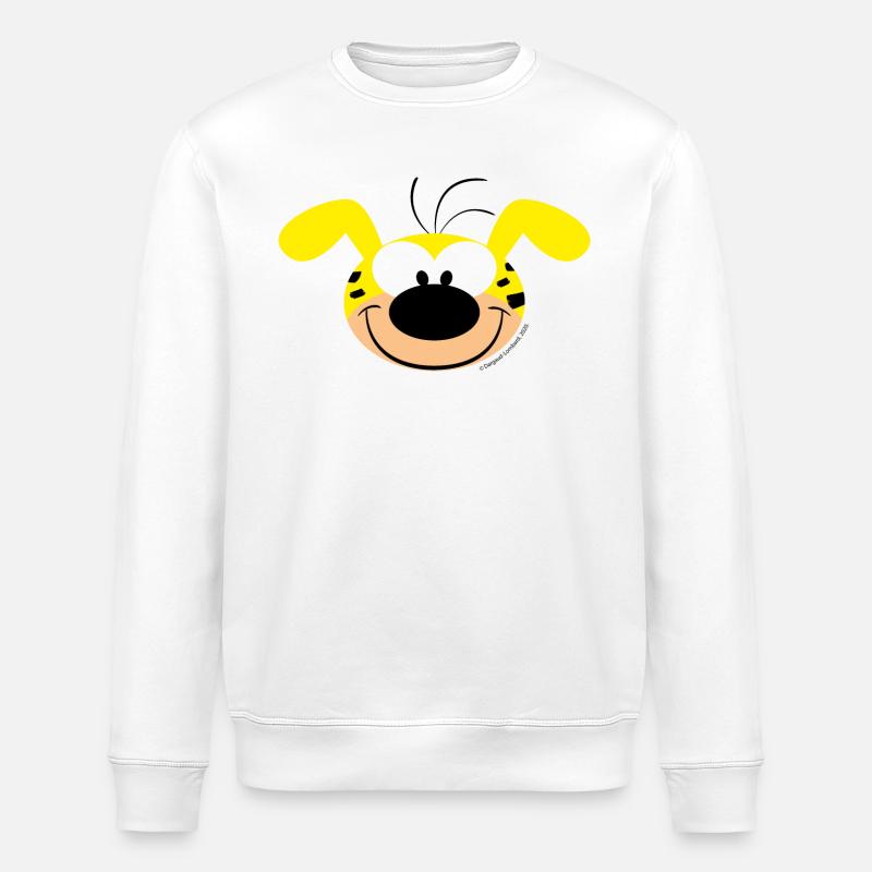 Marsupilami Lächeln - Stanley/Stella Unisex Bio-Sweatshirt ROLLER - Weiß