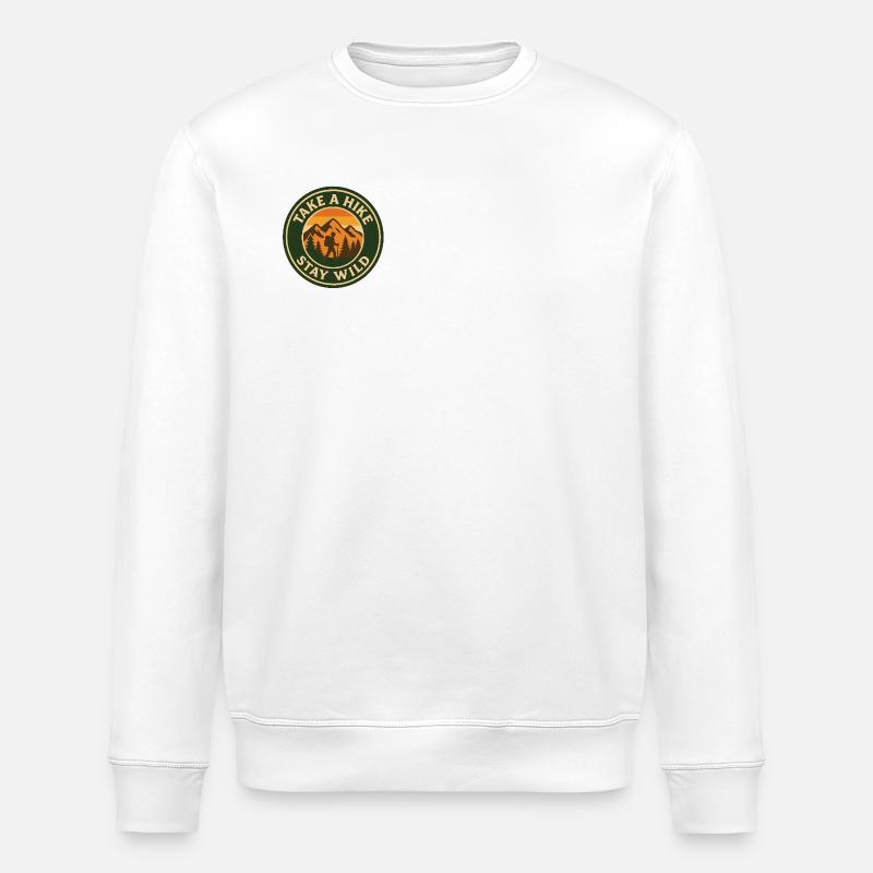 Take A Hike - Stay Wild - Stanley/Stella ROLLER Unisex Organic Sweatshirt - white