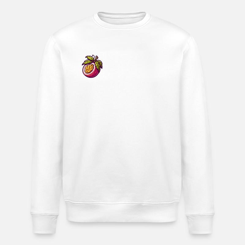 Lebendige Passionsblumenfrucht-Illustration - Stanley/Stella Unisex Bio-Sweatshirt ROLLER - Weiß