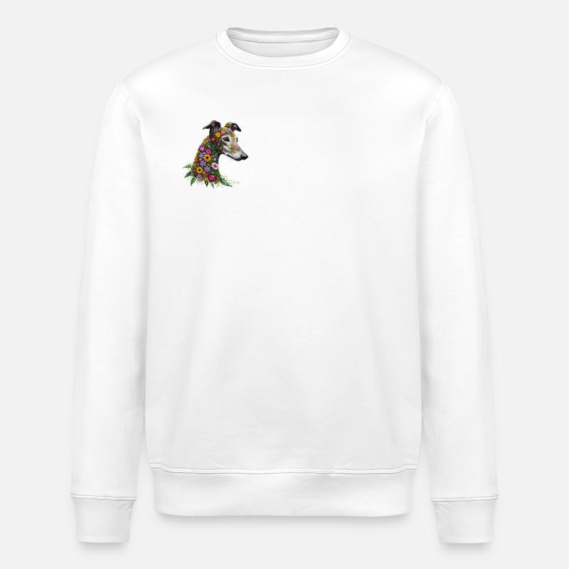 Galgo Wildblumen Nr1 - Stanley/Stella Unisex Bio-Sweatshirt ROLLER - Weiß