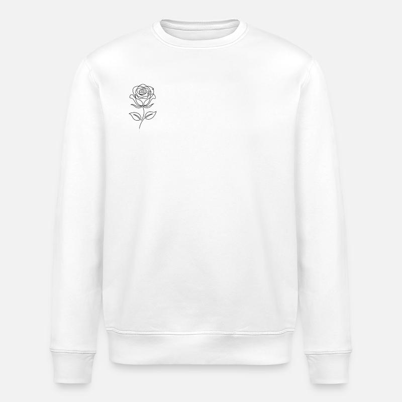 barely a rose - Stanley/Stella Unisex Bio-Sweatshirt ROLLER - Weiß