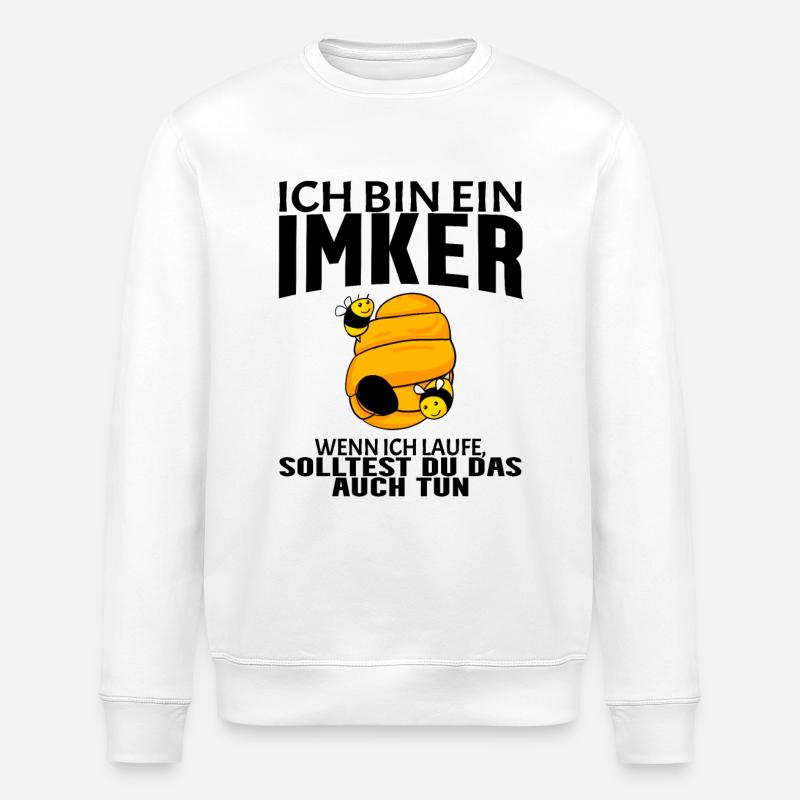 Bienen Imker Biene - Stanley/Stella Unisex Bio-Sweatshirt ROLLER - Weiß