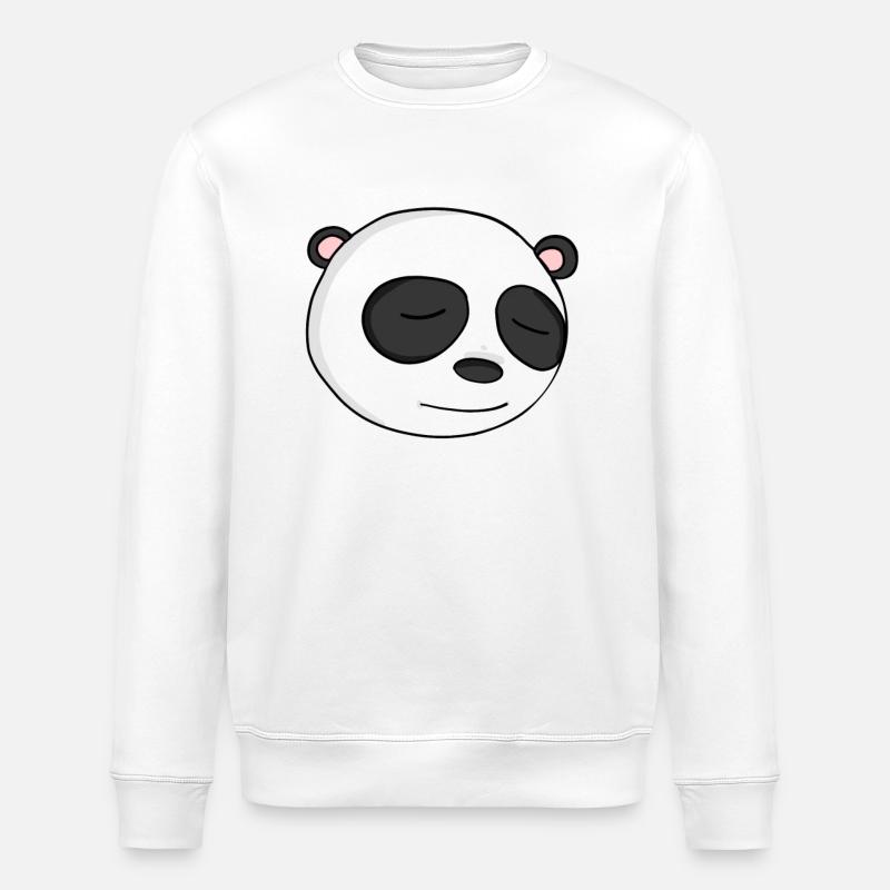 Tête de panda - Sweat bio ROLLER Stanley/Stella Unisexe - blanc