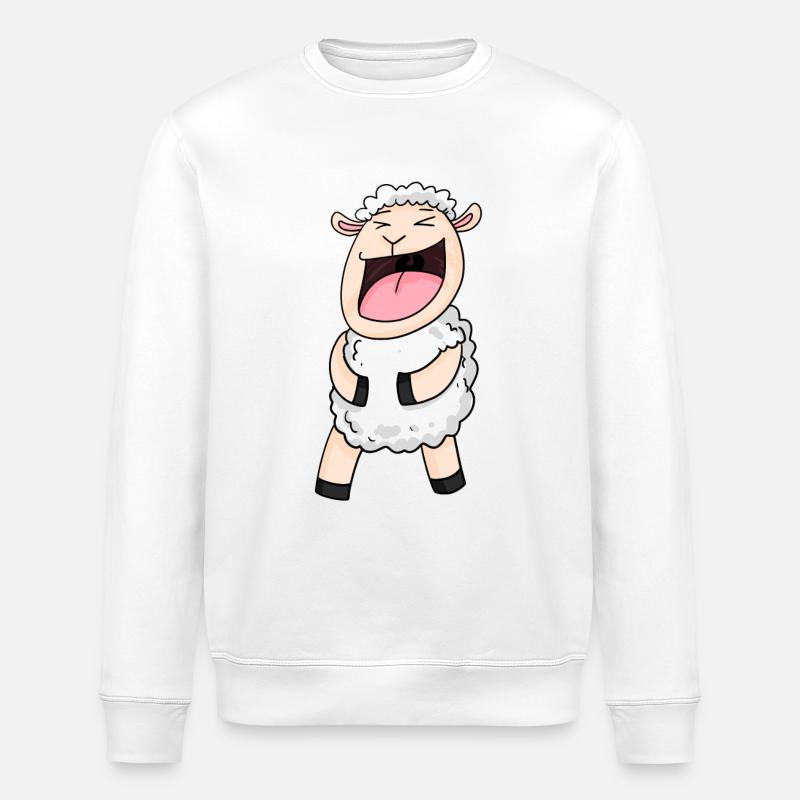 Les moutons rient - Sweat bio ROLLER Stanley/Stella Unisexe - blanc