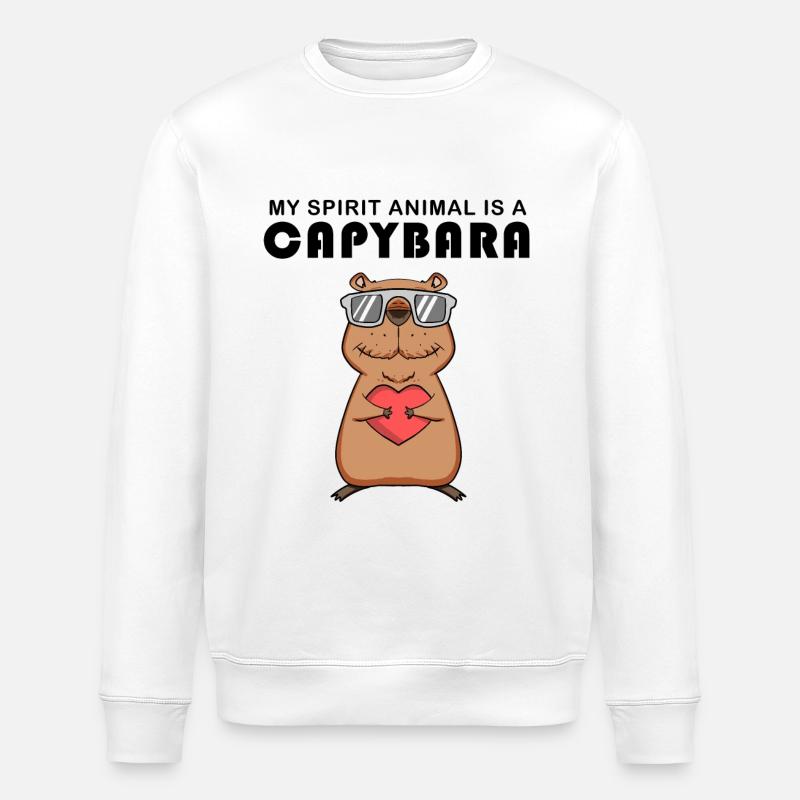 Capybara Wasserschwein Capybaras - Sweat bio ROLLER Stanley/Stella Unisexe - blanc