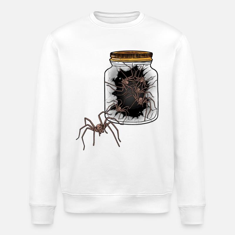 Halloween Spiders Arachnids Spider Phobia - Stanley/Stella ROLLER Unisex Organic Sweatshirt - white