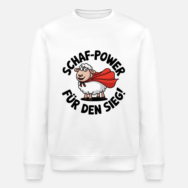 Funny Sheep Board Game Saying - Stanley/Stella ROLLER Unisex Organic Sweatshirt - white