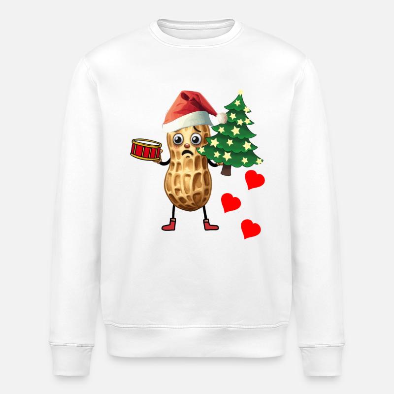 cacahuète sincère Noël voeux Noël - Sweat bio ROLLER Stanley/Stella Unisexe - blanc
