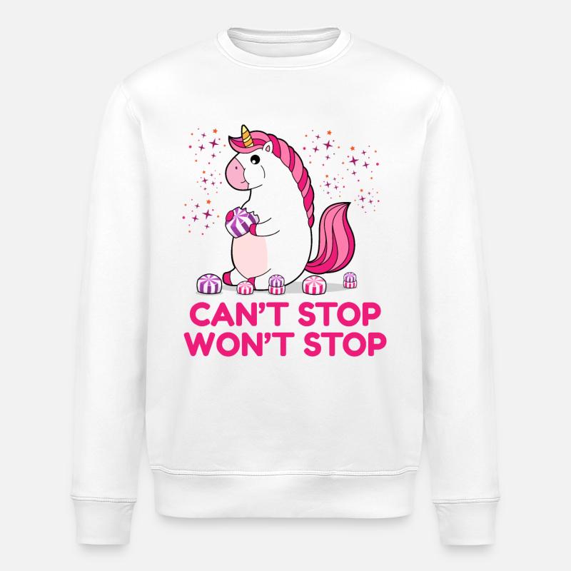 Impossible d'arrêter ne s'arrêtera pas - Sweat bio ROLLER Stanley/Stella Unisexe - blanc