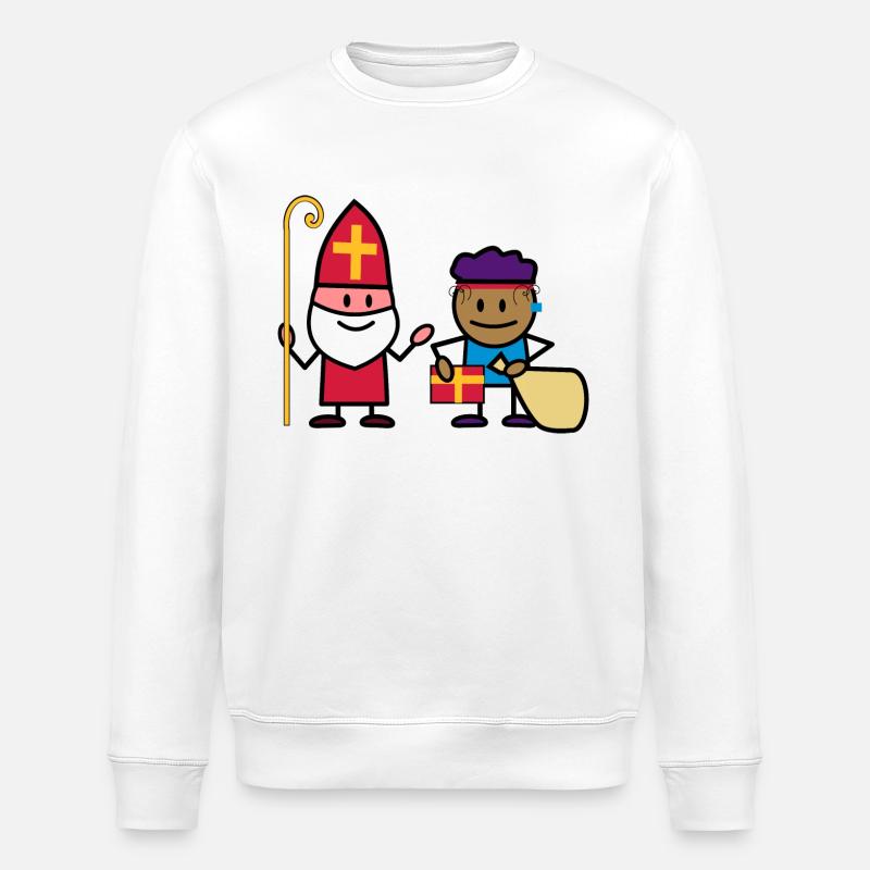 sint en piet - Sweat bio ROLLER Stanley/Stella Unisexe - blanc