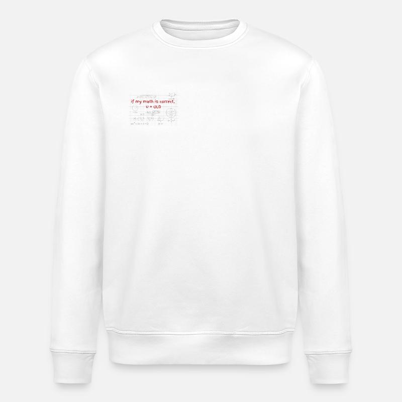 Birthday gift for math fans - Stanley/Stella ROLLER Unisex Organic Sweatshirt - white