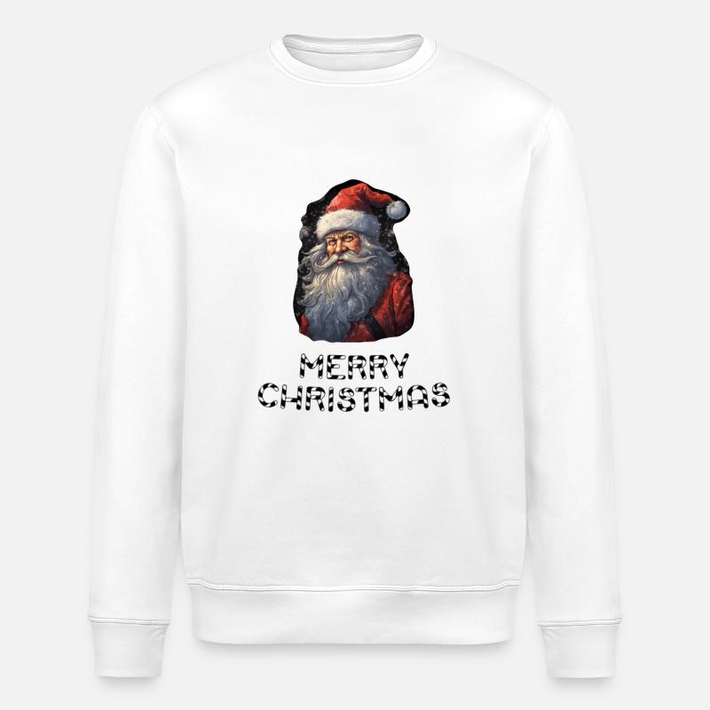 Weihnachtsmann - Marry Christmas - Stanley/Stella Unisex Bio-Sweatshirt ROLLER - Weiß