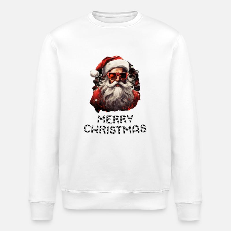 Père Noël - Marry Christmas - Sweat bio ROLLER Stanley/Stella Unisexe - blanc