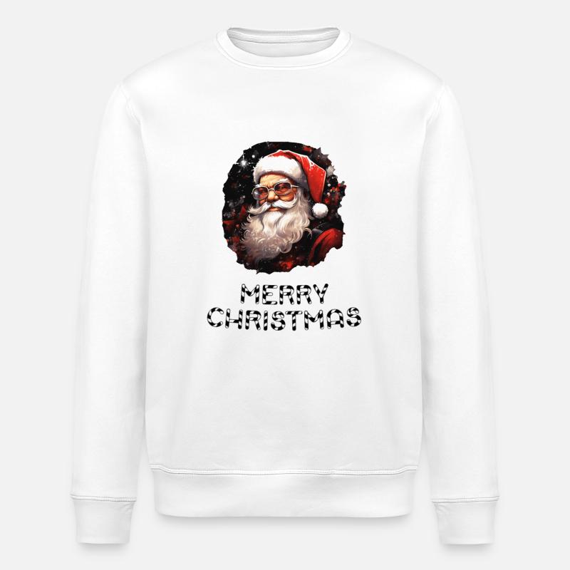 Weihnachtsmann - Marry Christmas - Stanley/Stella Unisex Bio-Sweatshirt ROLLER - Weiß