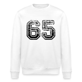 65 - Stanley/Stella ROLLER Unisex Organic Sweatshirt - white - Front - Nik (191cm)