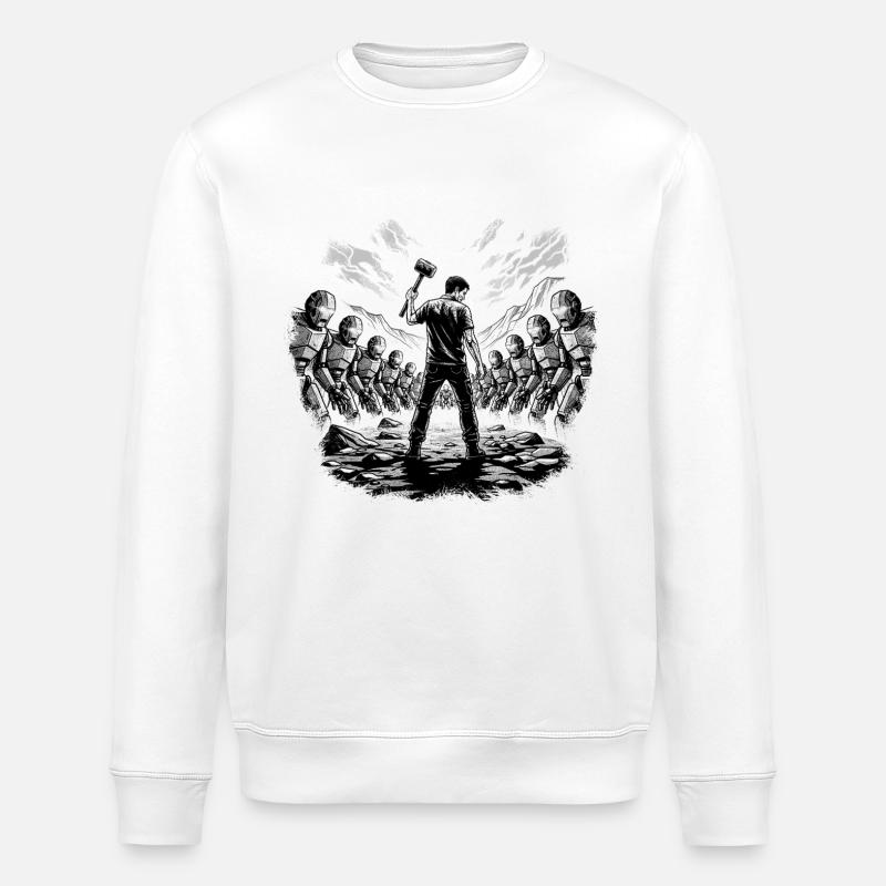 Der letzte Widerstand - Stanley/Stella Unisex Bio-Sweatshirt ROLLER - Weiß