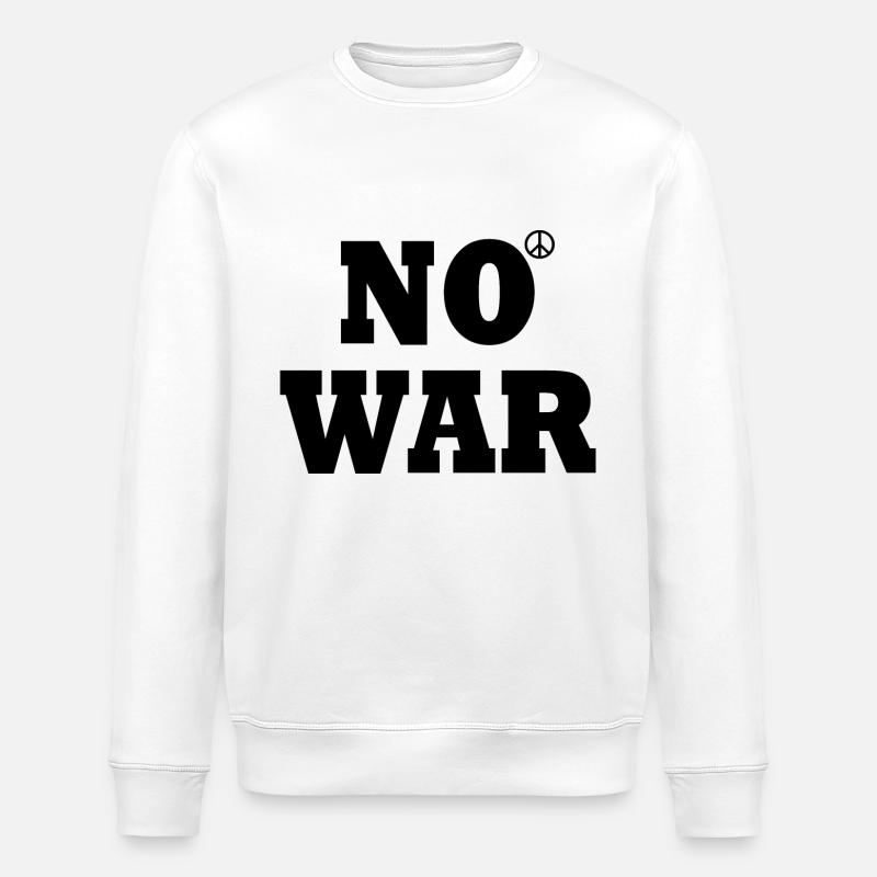 No war - Stanley/Stella ROLLER Unisex Organic Sweatshirt - white