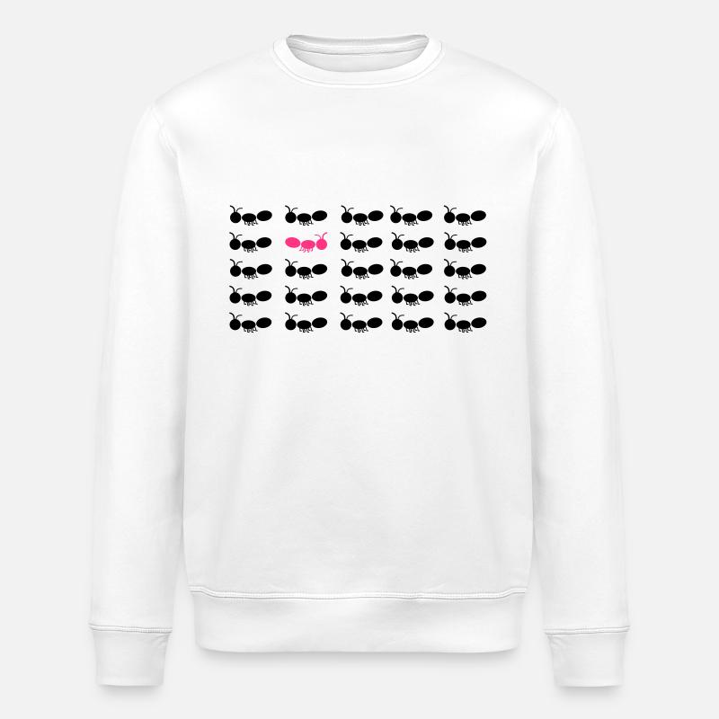être différent fourmi rose - Sweat bio ROLLER Stanley/Stella Unisexe - blanc